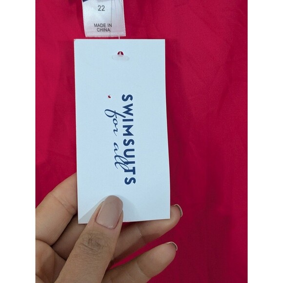 Swim Skirt By Swimsuits For All Sz 22 NWT Pink Side Slits 2X Swim Bottoms - Picture 4 of 7